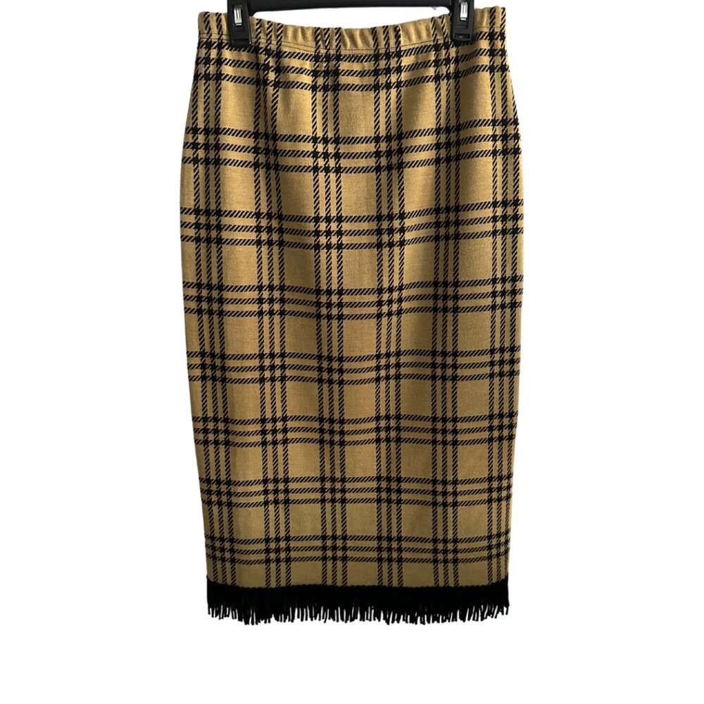 Black & Tan Fringe Skirt